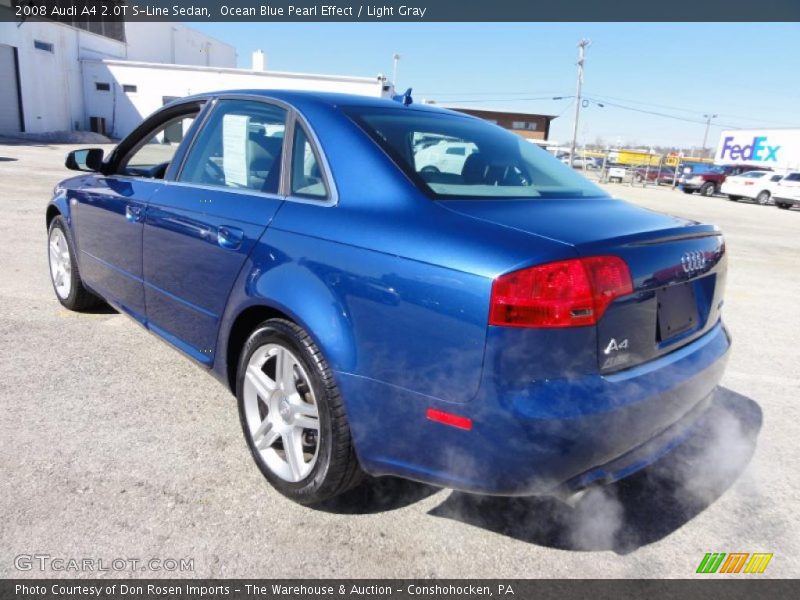 Ocean Blue Pearl Effect / Light Gray 2008 Audi A4 2.0T S-Line Sedan