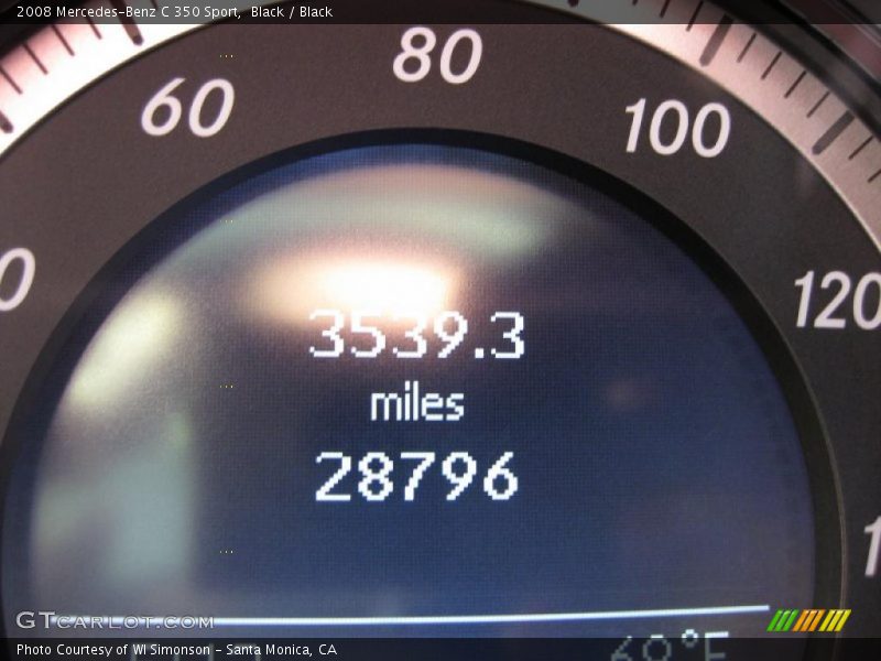 Black / Black 2008 Mercedes-Benz C 350 Sport
