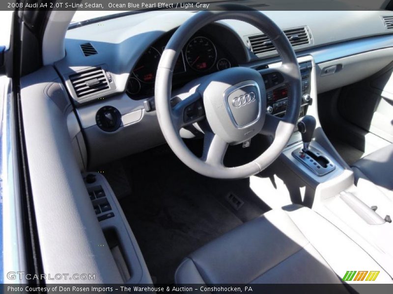 Ocean Blue Pearl Effect / Light Gray 2008 Audi A4 2.0T S-Line Sedan