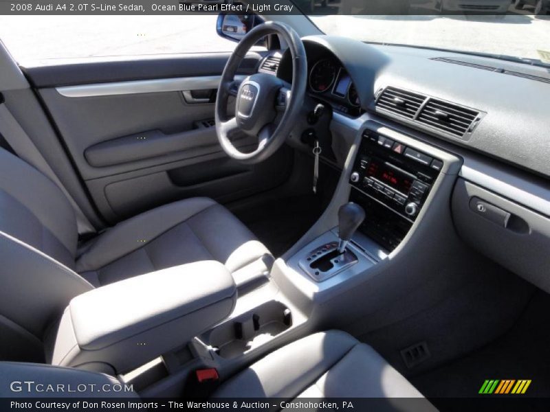 Ocean Blue Pearl Effect / Light Gray 2008 Audi A4 2.0T S-Line Sedan