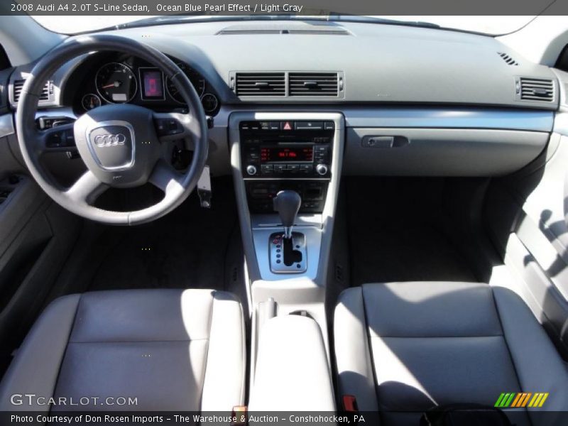 Ocean Blue Pearl Effect / Light Gray 2008 Audi A4 2.0T S-Line Sedan