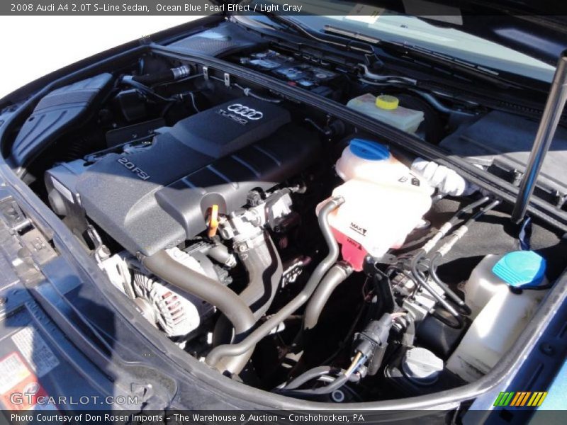 Ocean Blue Pearl Effect / Light Gray 2008 Audi A4 2.0T S-Line Sedan