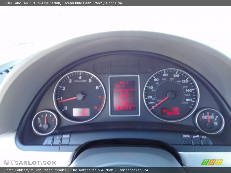 Ocean Blue Pearl Effect / Light Gray 2008 Audi A4 2.0T S-Line Sedan