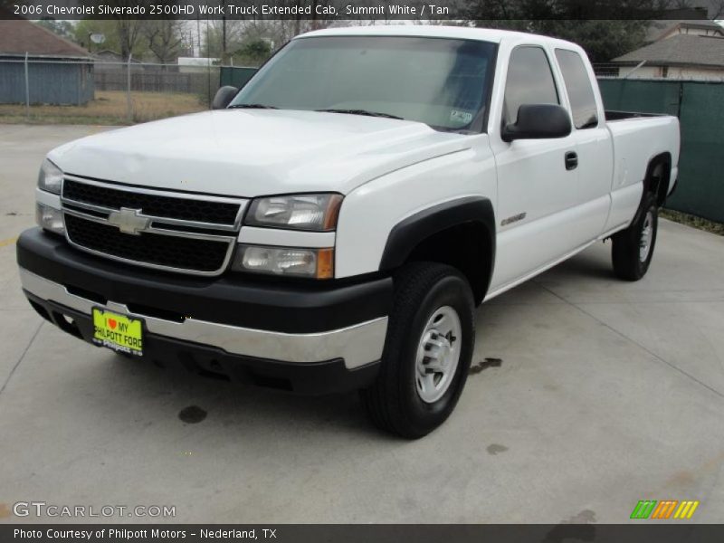 Summit White / Tan 2006 Chevrolet Silverado 2500HD Work Truck Extended Cab