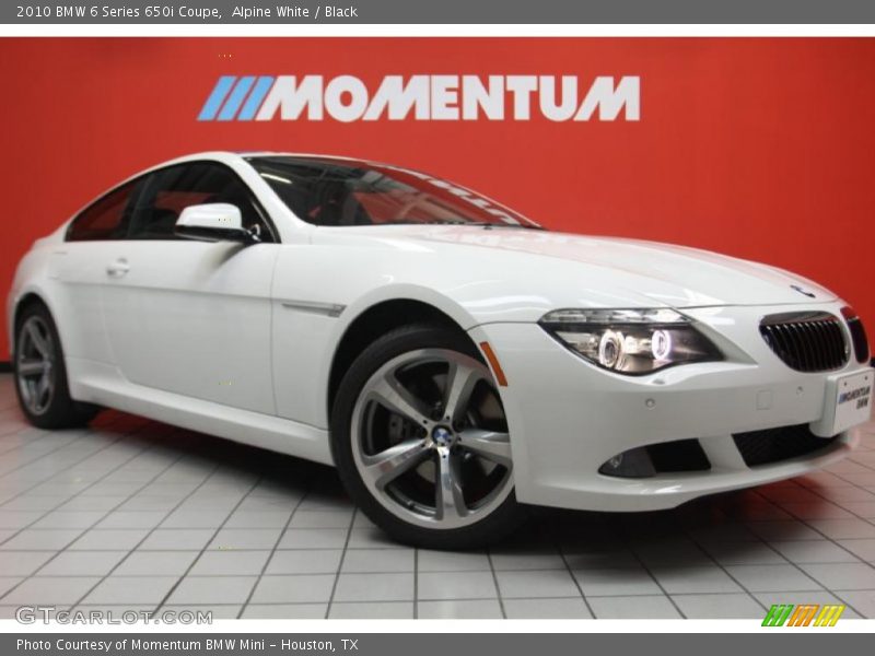 Alpine White / Black 2010 BMW 6 Series 650i Coupe
