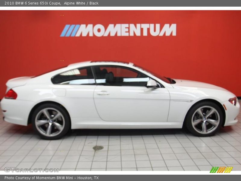 Alpine White / Black 2010 BMW 6 Series 650i Coupe