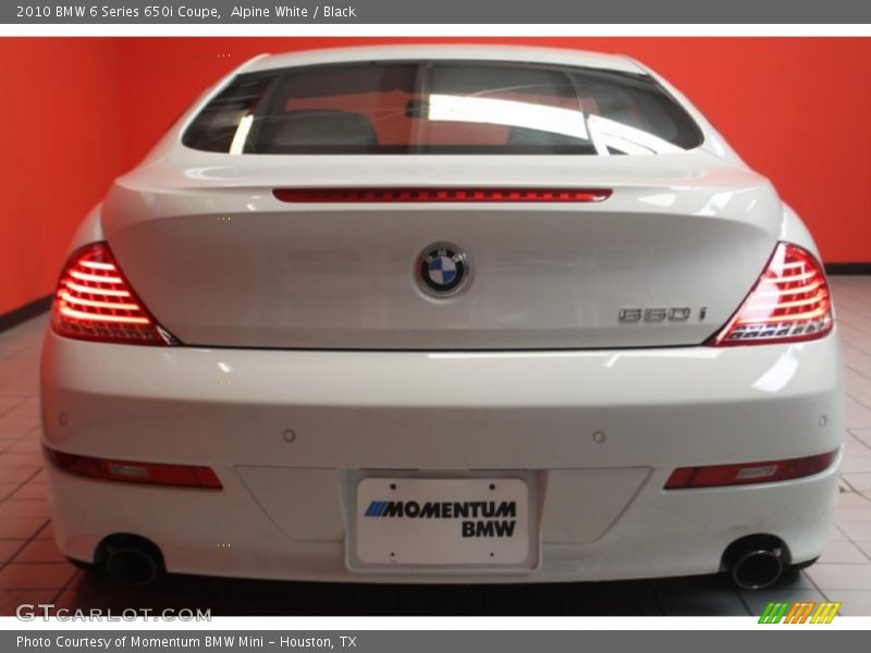 Alpine White / Black 2010 BMW 6 Series 650i Coupe