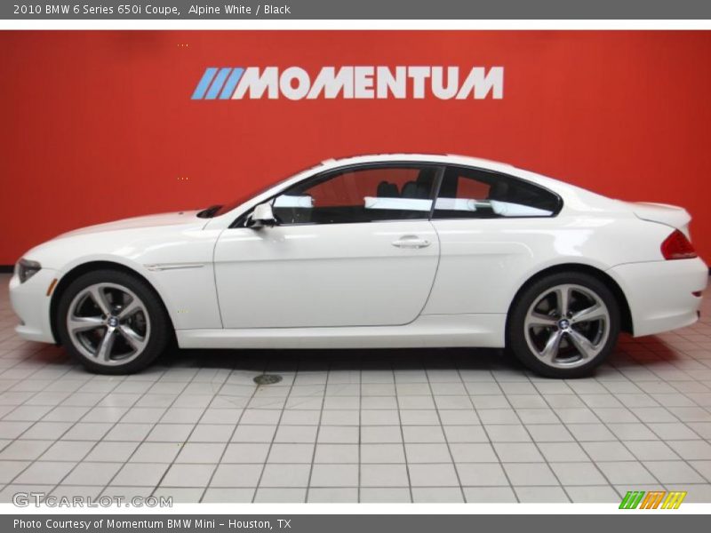 Alpine White / Black 2010 BMW 6 Series 650i Coupe