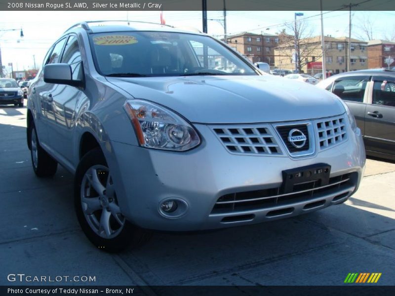 Silver Ice Metallic / Gray 2008 Nissan Rogue SL AWD