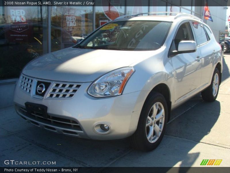 Silver Ice Metallic / Gray 2008 Nissan Rogue SL AWD