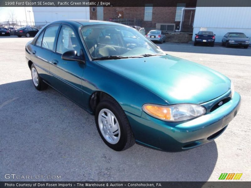 Pacific Green Metallic / Beige 1998 Ford Escort SE Sedan