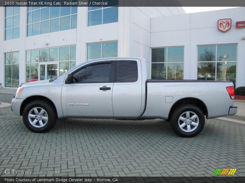 Radiant Silver / Charcoal 2010 Nissan Titan XE King Cab