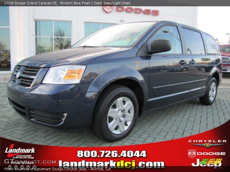 Modern Blue Pearl / Dark Slate/Light Shale 2008 Dodge Grand Caravan SE