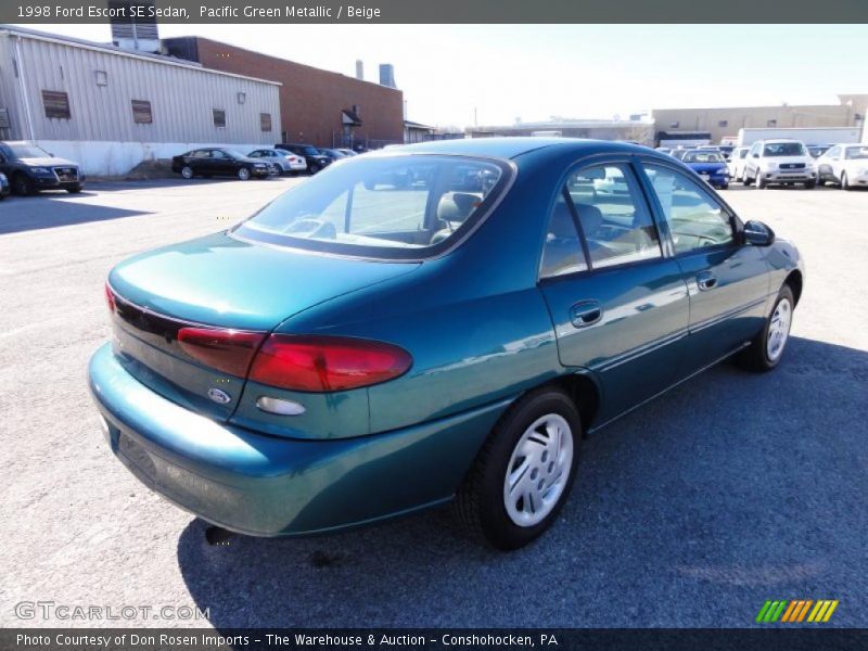 Pacific Green Metallic / Beige 1998 Ford Escort SE Sedan