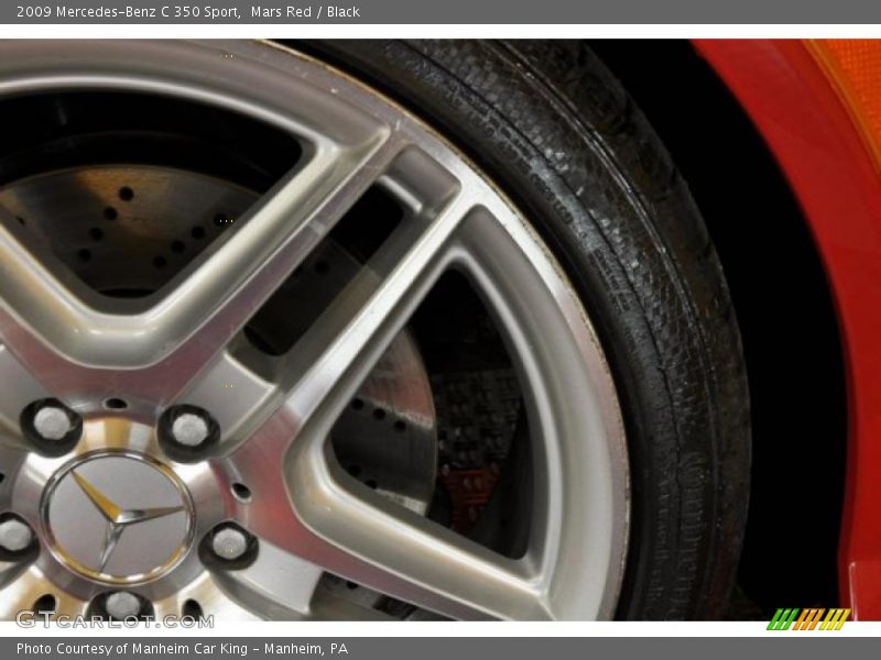 Mars Red / Black 2009 Mercedes-Benz C 350 Sport