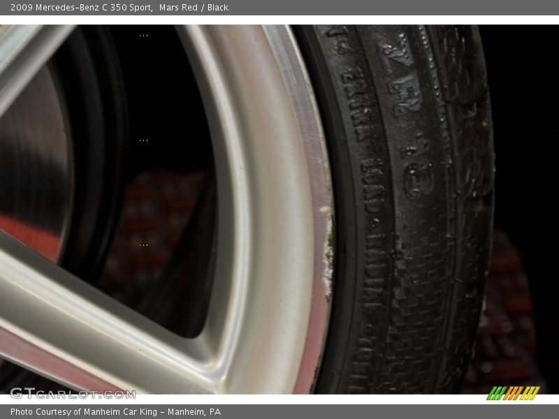 Mars Red / Black 2009 Mercedes-Benz C 350 Sport