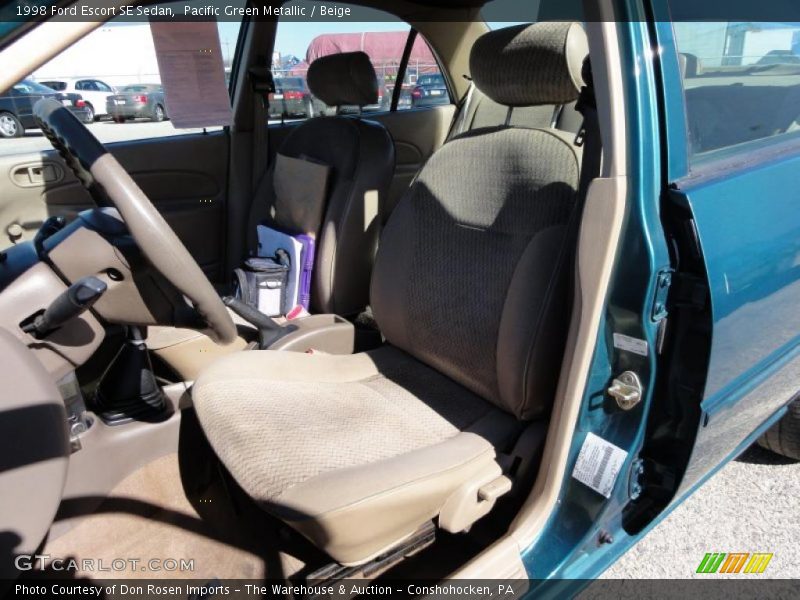 Pacific Green Metallic / Beige 1998 Ford Escort SE Sedan