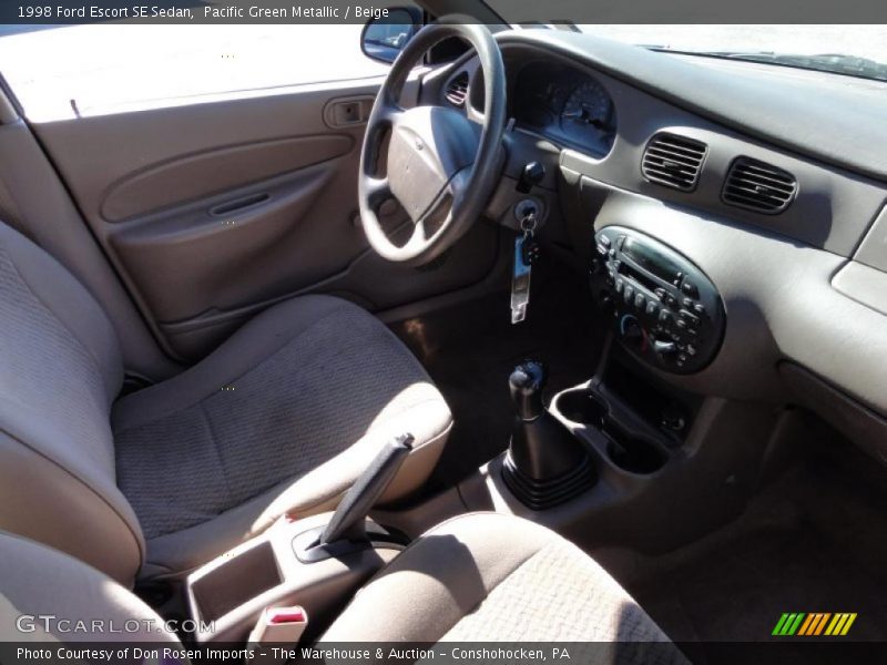 Pacific Green Metallic / Beige 1998 Ford Escort SE Sedan