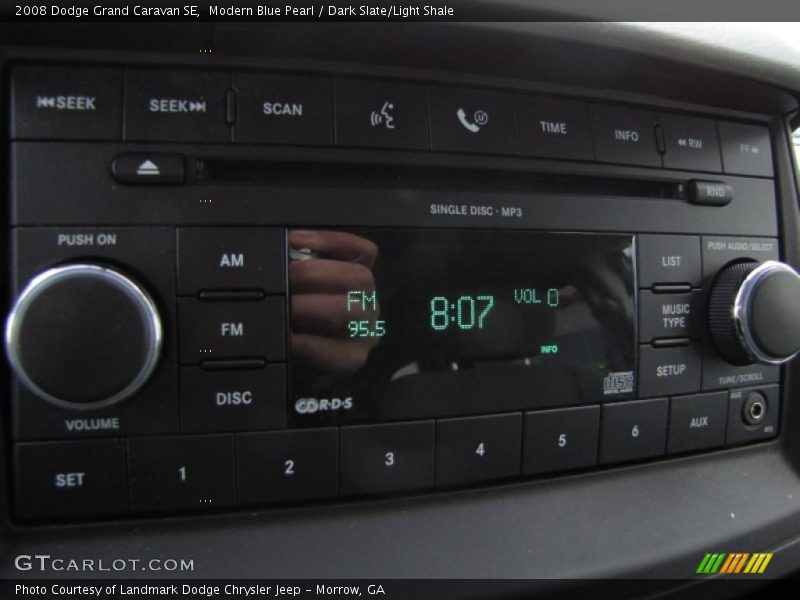 Modern Blue Pearl / Dark Slate/Light Shale 2008 Dodge Grand Caravan SE