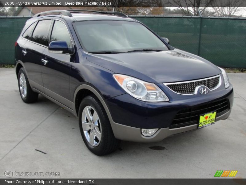 Deep Blue Metallic / Beige 2008 Hyundai Veracruz Limited