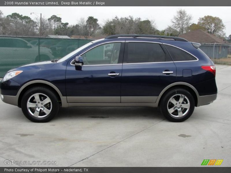 Deep Blue Metallic / Beige 2008 Hyundai Veracruz Limited