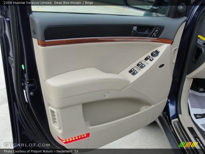 Deep Blue Metallic / Beige 2008 Hyundai Veracruz Limited