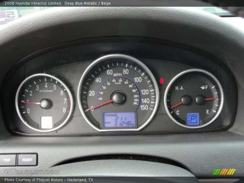 Deep Blue Metallic / Beige 2008 Hyundai Veracruz Limited