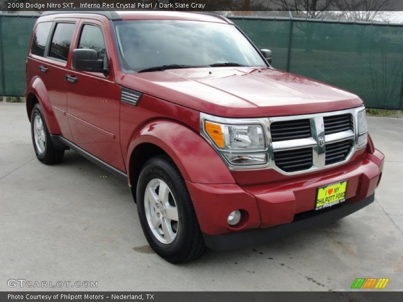 Inferno Red Crystal Pearl / Dark Slate Gray 2008 Dodge Nitro SXT