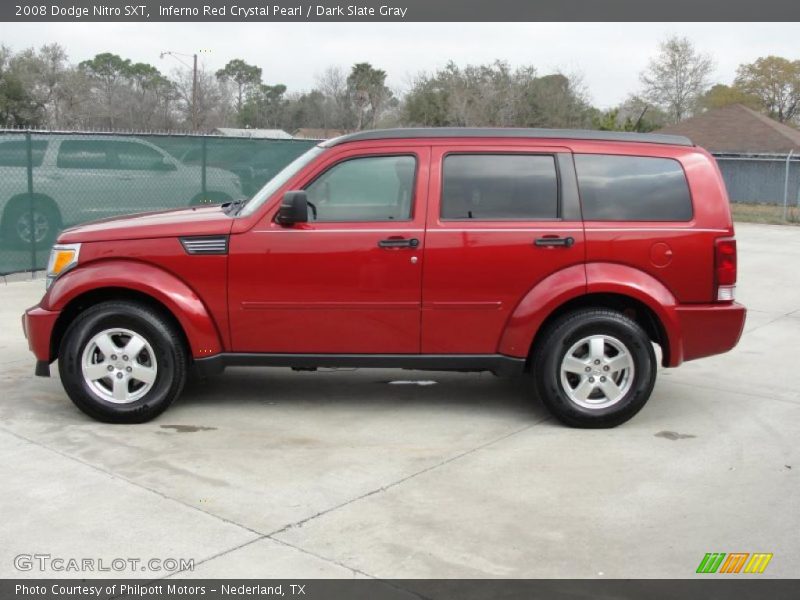 Inferno Red Crystal Pearl / Dark Slate Gray 2008 Dodge Nitro SXT
