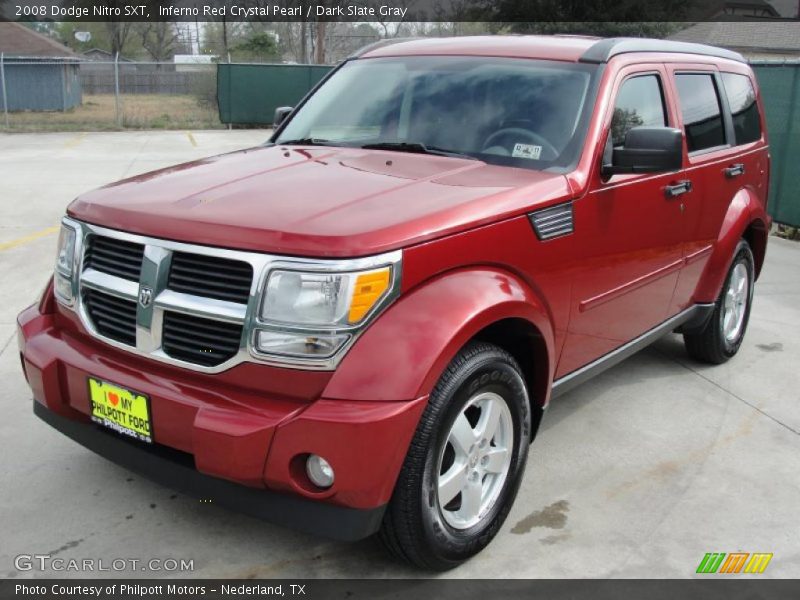 Inferno Red Crystal Pearl / Dark Slate Gray 2008 Dodge Nitro SXT