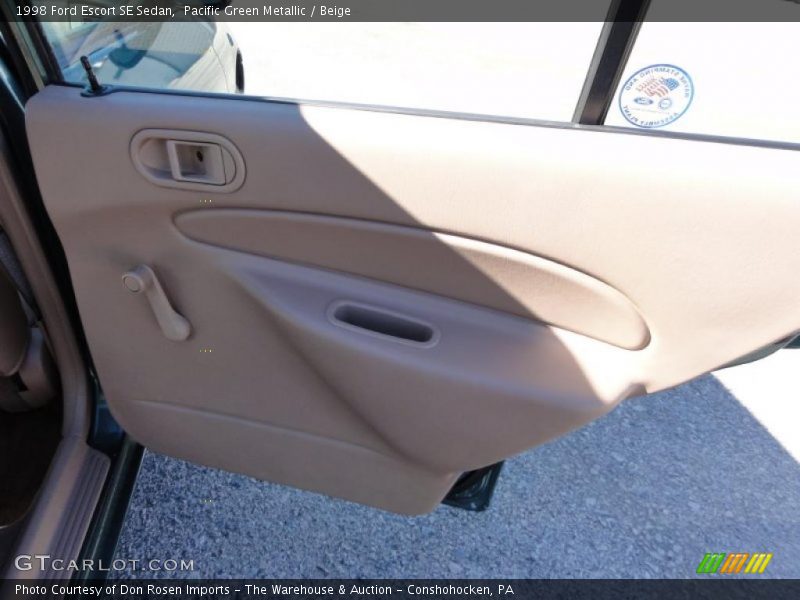 Pacific Green Metallic / Beige 1998 Ford Escort SE Sedan