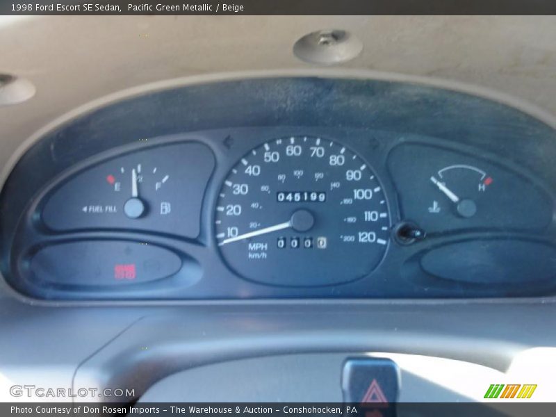  1998 Escort SE Sedan SE Sedan Gauges