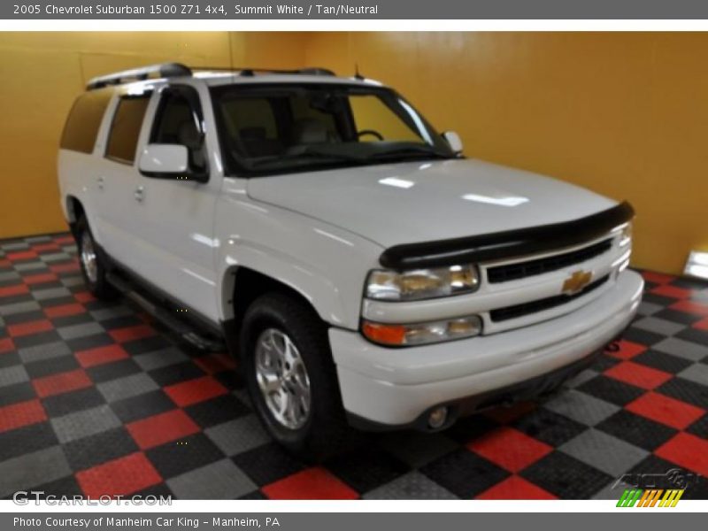 Summit White / Tan/Neutral 2005 Chevrolet Suburban 1500 Z71 4x4