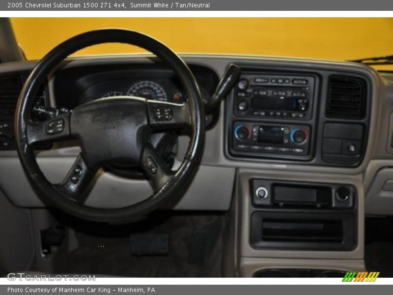 Summit White / Tan/Neutral 2005 Chevrolet Suburban 1500 Z71 4x4