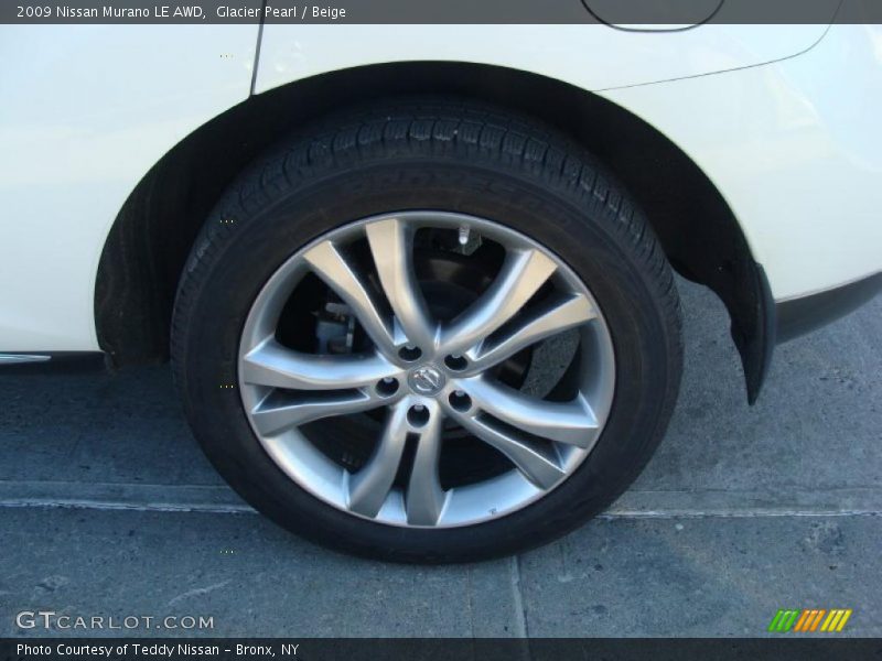 Glacier Pearl / Beige 2009 Nissan Murano LE AWD