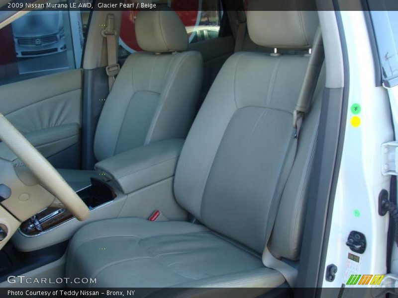 Glacier Pearl / Beige 2009 Nissan Murano LE AWD