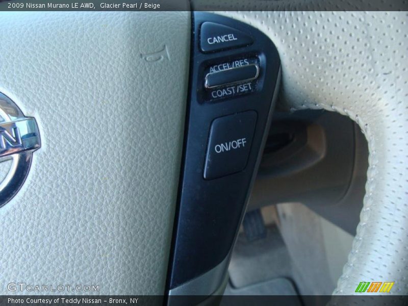Glacier Pearl / Beige 2009 Nissan Murano LE AWD