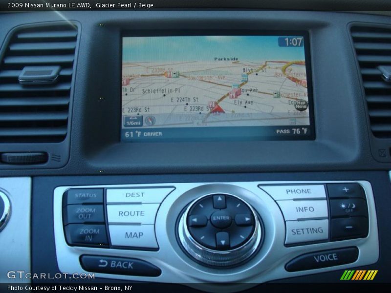 Glacier Pearl / Beige 2009 Nissan Murano LE AWD