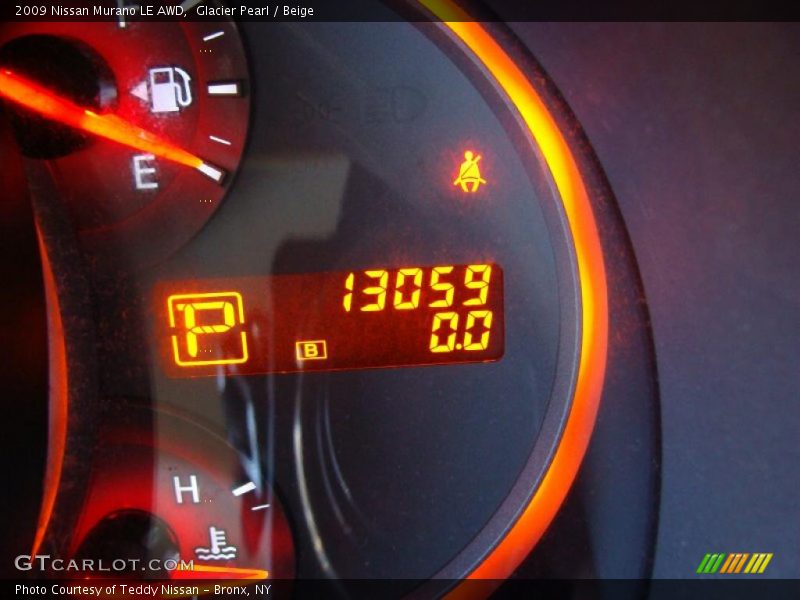 Glacier Pearl / Beige 2009 Nissan Murano LE AWD