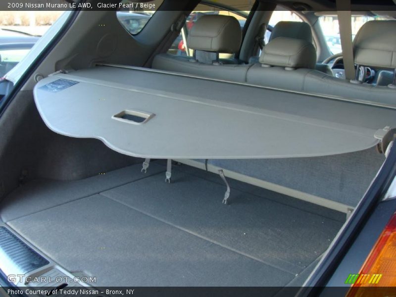 Glacier Pearl / Beige 2009 Nissan Murano LE AWD