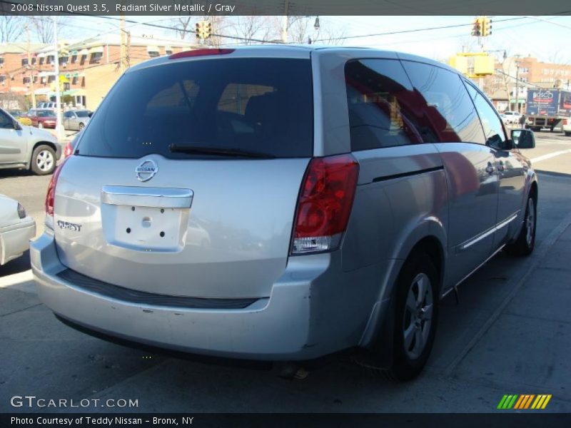 Radiant Silver Metallic / Gray 2008 Nissan Quest 3.5