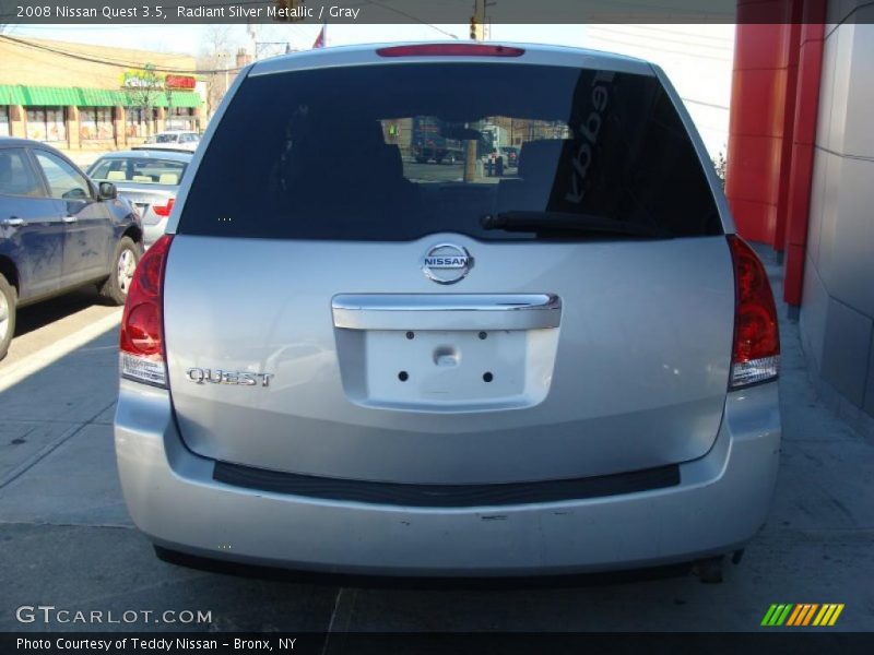 Radiant Silver Metallic / Gray 2008 Nissan Quest 3.5