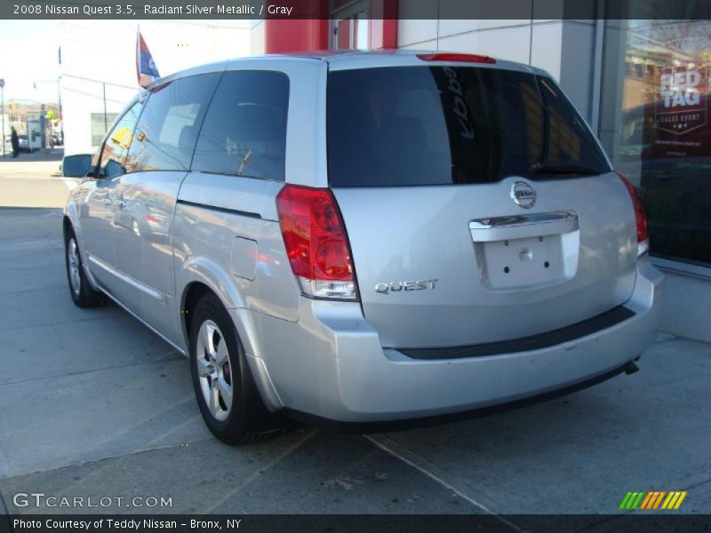 Radiant Silver Metallic / Gray 2008 Nissan Quest 3.5
