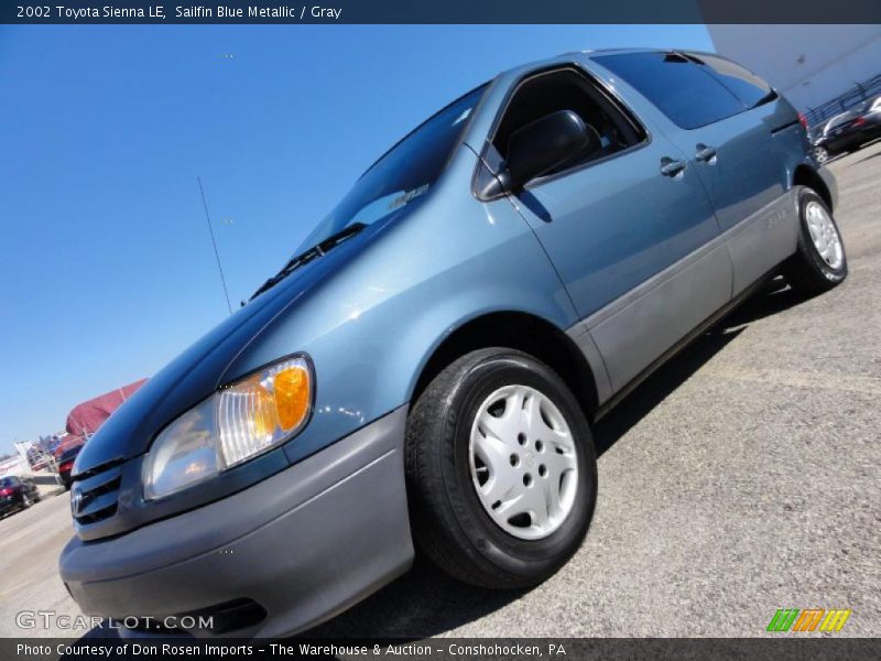 Sailfin Blue Metallic / Gray 2002 Toyota Sienna LE