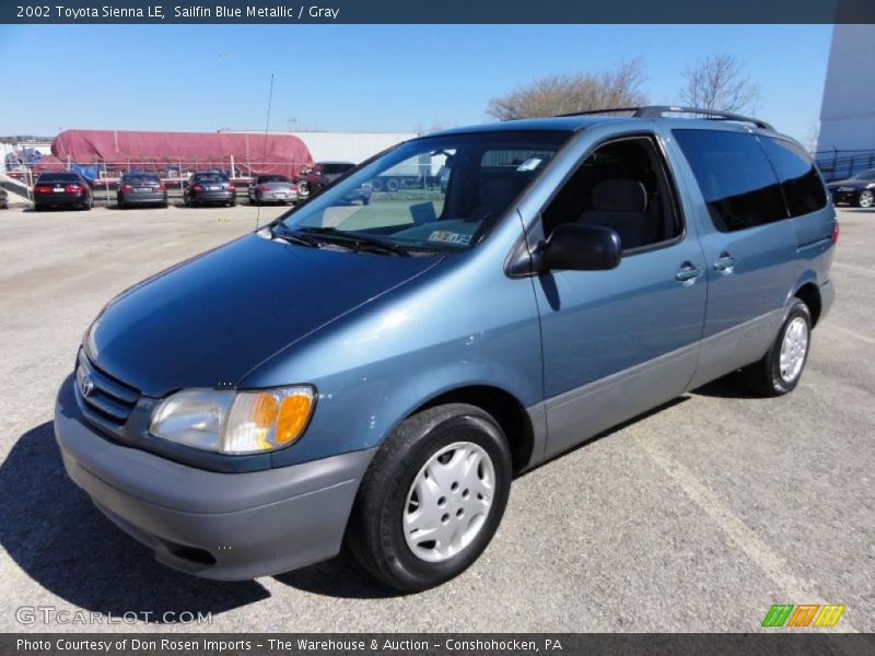 Sailfin Blue Metallic / Gray 2002 Toyota Sienna LE