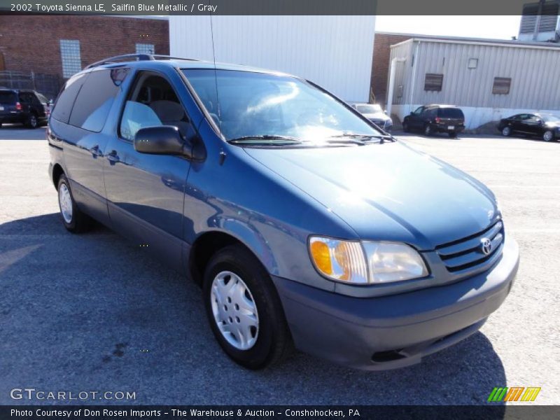 Sailfin Blue Metallic / Gray 2002 Toyota Sienna LE
