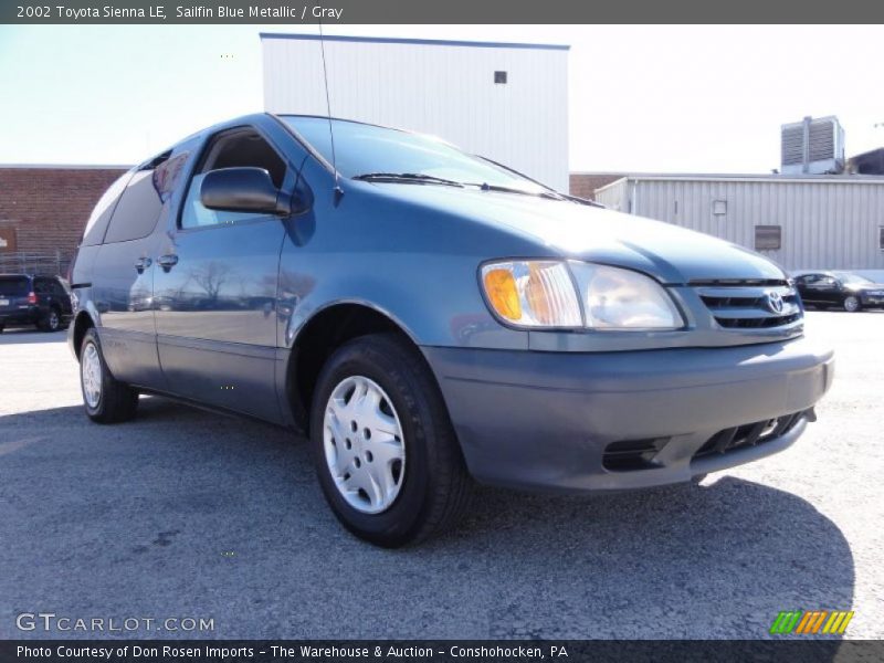 Sailfin Blue Metallic / Gray 2002 Toyota Sienna LE