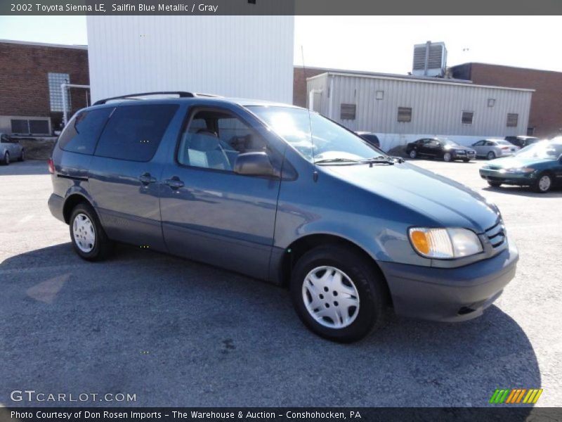 Sailfin Blue Metallic / Gray 2002 Toyota Sienna LE