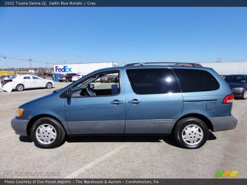 Sailfin Blue Metallic / Gray 2002 Toyota Sienna LE