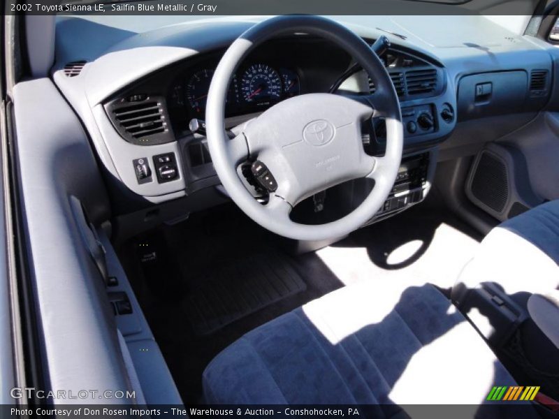 Sailfin Blue Metallic / Gray 2002 Toyota Sienna LE